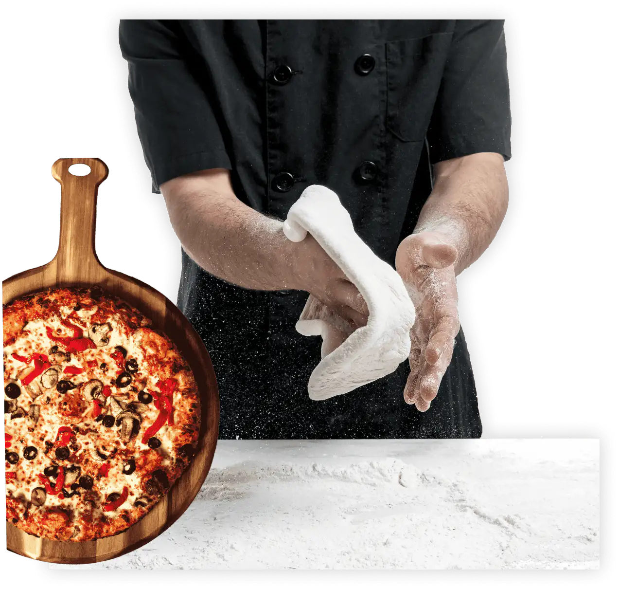 Pizzas Artisanales avec des produits locaux